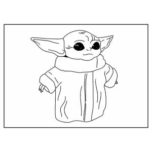 Coloriage Grogu de Star Wars