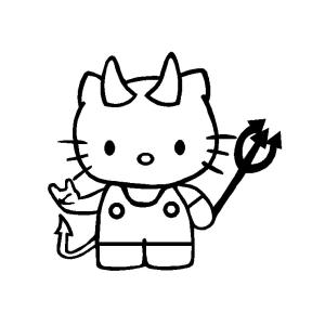 Coloriage Hello Kitty Halloween