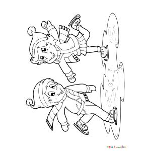 Voici un coloriage d'hiver à imprimer gratuitement. Un dessin d'hiver à imprimer pour tous les petits amoureux de la nature. Page 01