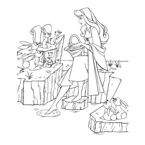 Coloriage La Belle au bois Dormant  #7
