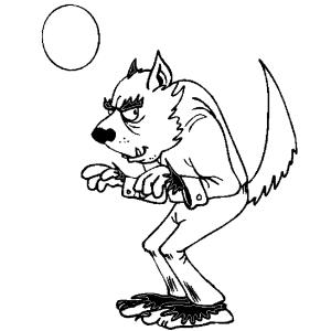 Coloriage loup garou en pdf