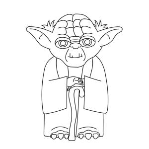 Coloriage maître Yoda