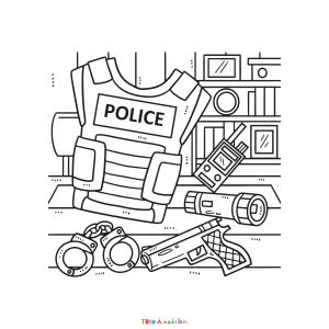 Coloriage Panoplie Police