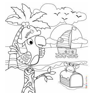 Retrouvez un coloriage de pirate et imprimez un dessin de pirate pour tous les petits amoureux de la mer - Page 11