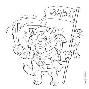 Retrouvez un coloriage de pirate et imprimez un dessin de pirate pour tous les petits amoureux de la mer - Page 15