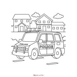 Coloriage de Police Gratuit à Imprimer