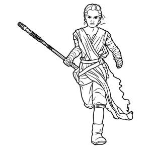 Coloriage Rey Star Wars