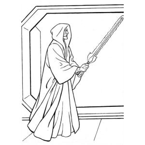 Coloriage sabre laser Star Wars