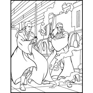 Coloriage Star Wars combat