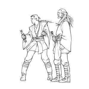 Coloriage Star Wars jedis