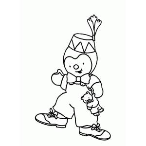 Coloriage Tchoupi au cirque