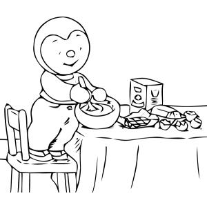 Coloriage Tchoupi galette
