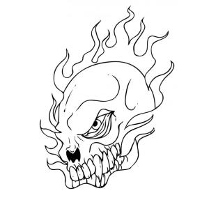 Coloriage Tête de mort #01