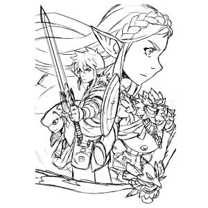Coloriage Zelda facile
