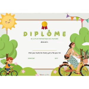 Célébrez l'amour maternel avec notre diplôme de Fête des mères à imprimer. Ce diplôme est un hommage spécial à toutes les mamans extraordinaires qui apportent tant d'amour et de joie dans nos vies. Pe
