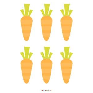 Image de Pà¢ques à imprimer pour les collages d'enfant :  Image de Pâques à imprimer pour les collages d'enfant. Des carottes pour le lapin de Pâques !