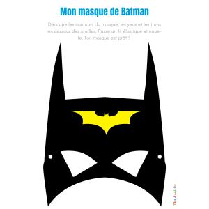 Masque à imprimer : Batman par Tête à modeler