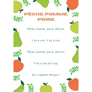 Pomme, poire pêche abricot