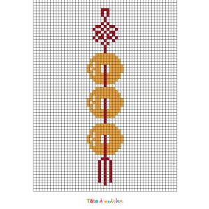 Comment faire une décoration du Nouvel An Chinois en Pixel Art ? Il suffit de suivre ce modèle. Pixel Art parfait pour le Nouvel An Chinois. Vous pourrez alors avoir une belle décoration