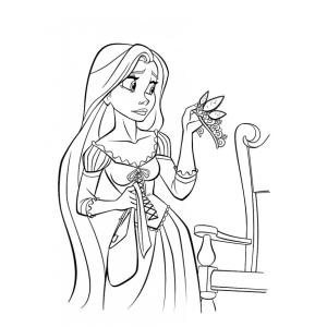 Raiponce et son diadème de princesse