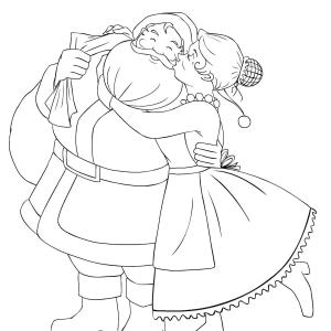 Coloriage Mère Noël maternelle