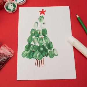 Dès 3 ans : Le sapin en empreintes