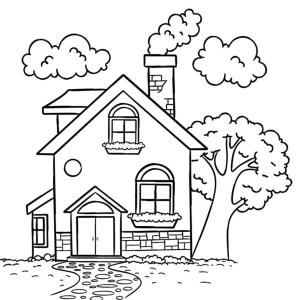 Coloriage maison : tous nos dessins de maisons à imprimer gratuitement
