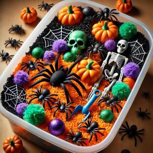Fabriquez un bac sensoriel d'Halloween : Tutoriel étape par étape