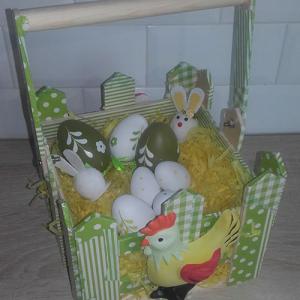 Un tuto pour réaliser un panier de Pâques en plâtre et décopatch