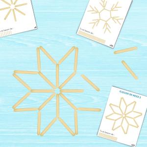 Reproduisez les flocons avec les bâtons de bois