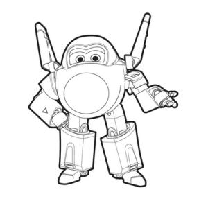 Un dessin à imprimer à télécharger gratuitement de Jérôme de Super Wings copie