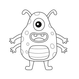 ?Coloriage d'un déguisement de monstre avec Tête à modeler