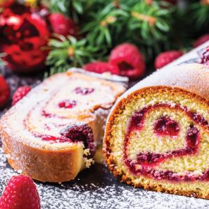 Recette de la bûche à la framboise