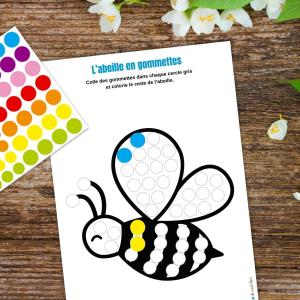L'abeille à gommettes : une super activité pour les enfants dès 2 ans.