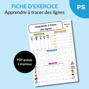 Exercices PS pour apprendre les lignes : tracés verticaux, horizontaux, obliques et chemins