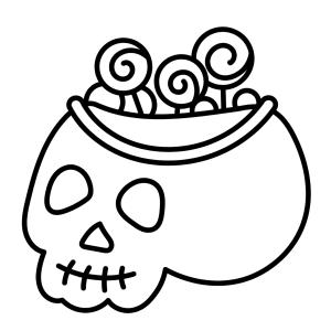 Coloriage tête de mort gratuit à imprimer avec Tête à modeler copie
