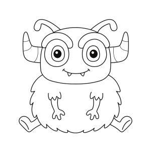 ?Coloriage d'un monstre rapide à imprimer avec Tête à modeler