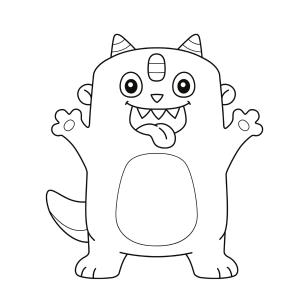 ?Coloriage d'un monstre marrant à imprimer avec Tête à modeler copie