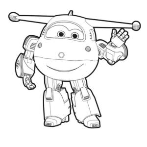 Un dessin à imprimer à télécharger gratuitement de Jett de Super Wings