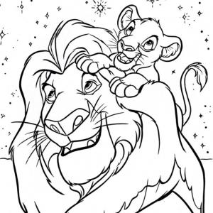 Coloriage Roi Lion à imprimer
