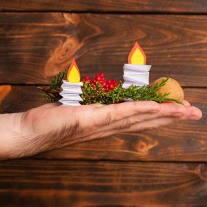 Bougie de Noël en papier