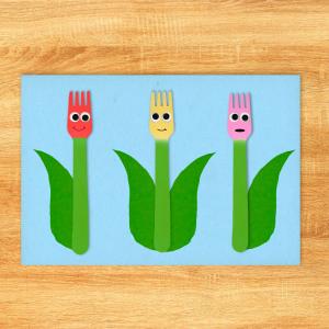 Fabriquez des tulipes facilement avec cette activité de collage