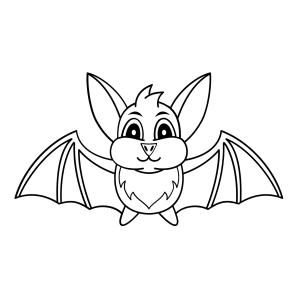 Coloriage d'une chauve souris à télécharger avec Tête à modeler