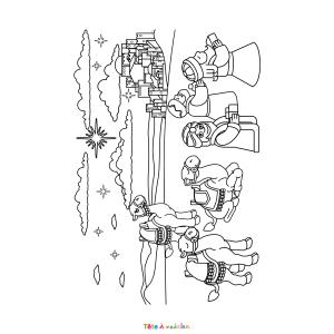 Un Coloriage des Rois Mages à imprimer avec Tête à modeler