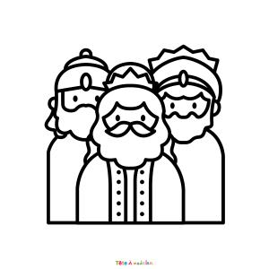 Coloriage des Rois Mages gratuit à imprimer avec Tête à modeler