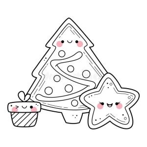 Imprimez des coloriages Kawaii pour Noël ! Des desins trop mignons pour Noël inspirés du phénomène Kawaii