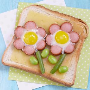 Toast fleur saucisses