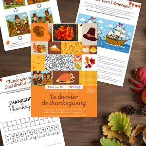 Mini-dossier Thanksgiving (PDF gratuit à imprimer !)