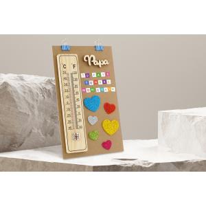 Un thermomètre décoratif personnalisé pour dire "Tu fais fondre mon cœur" à papa ! Une activité manuelle facile dès 3 ans à retrouver sur le site.