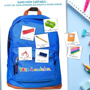 Le Jeu du cartable à imprimer